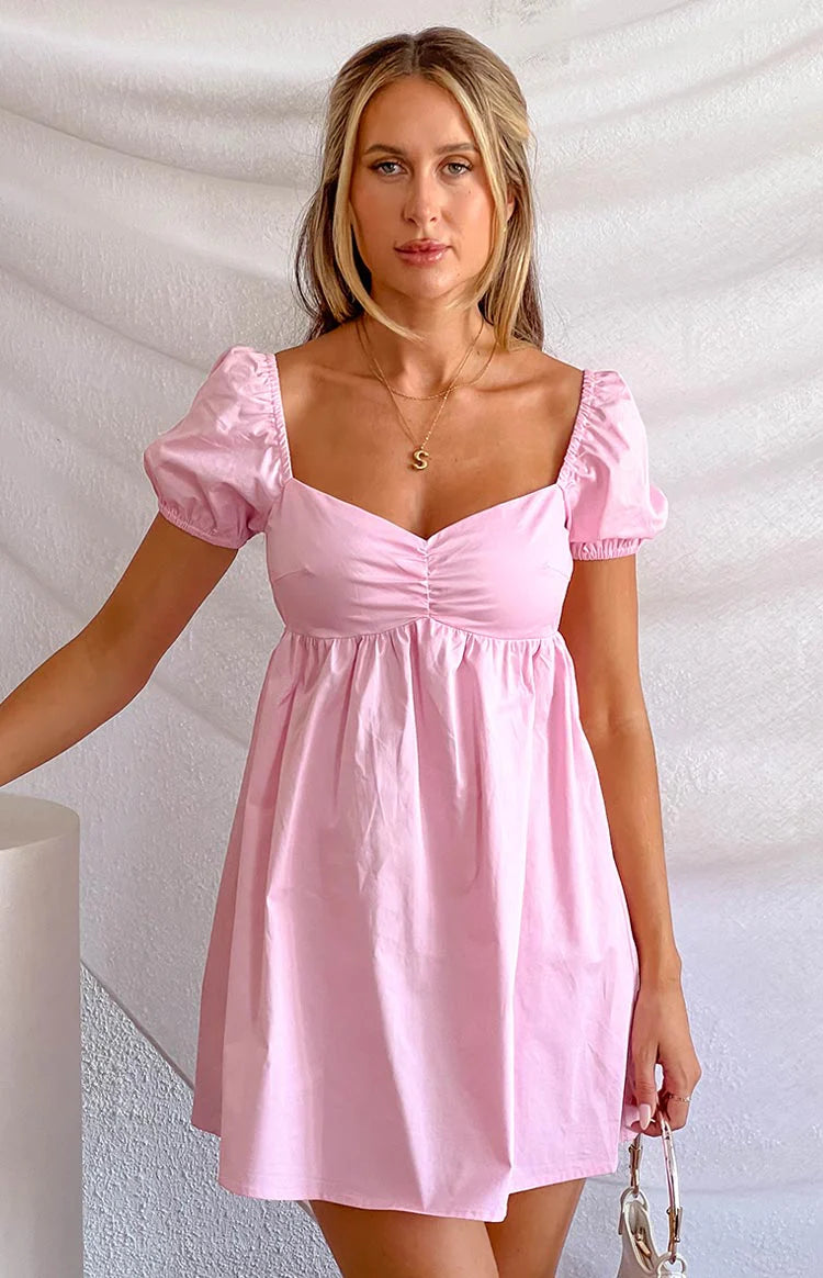 Clara Pink Mini Dress - US 6 | Beginning Boutique Exclusive Clara Pink Mini Dress - US 6 | Beginning Boutique Exclusive