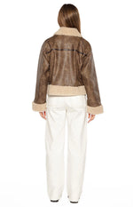 Cloud Brown Aviator Jacket