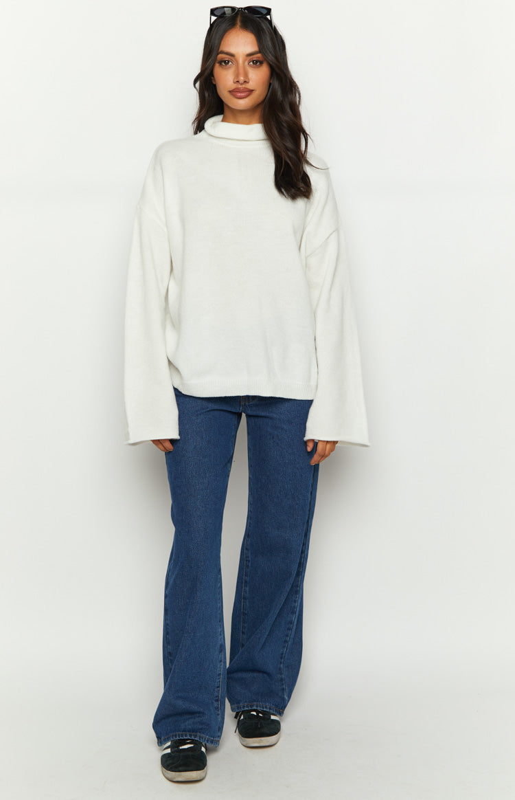 Clouds White Knit Jumper Image
