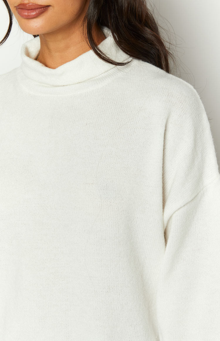 Clouds White Knit Jumper Image