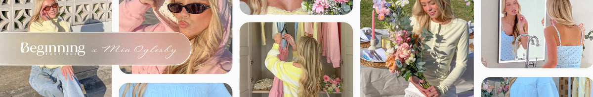 Beginning Boutique x Mia Oglesby Collection Banner