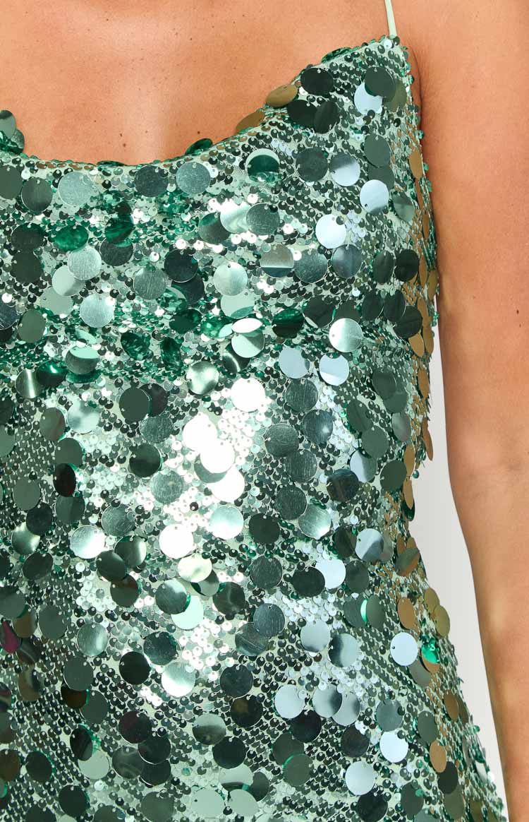 Come And Get It Aqua Sequin Party Mini Dress - US 16 | Beginning Boutique Exclusive Come And Get It Aqua Sequin Party Mini Dress - US 16 | Beginning Boutique Exclusive