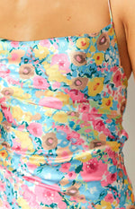 Come and Get It Pink Floral Mini Dress