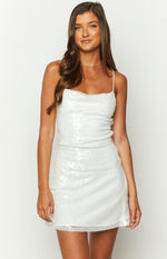 Come And Get It White Sequin Party Dress Image