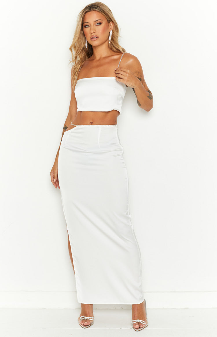 Confetti White Midi Skirt Image