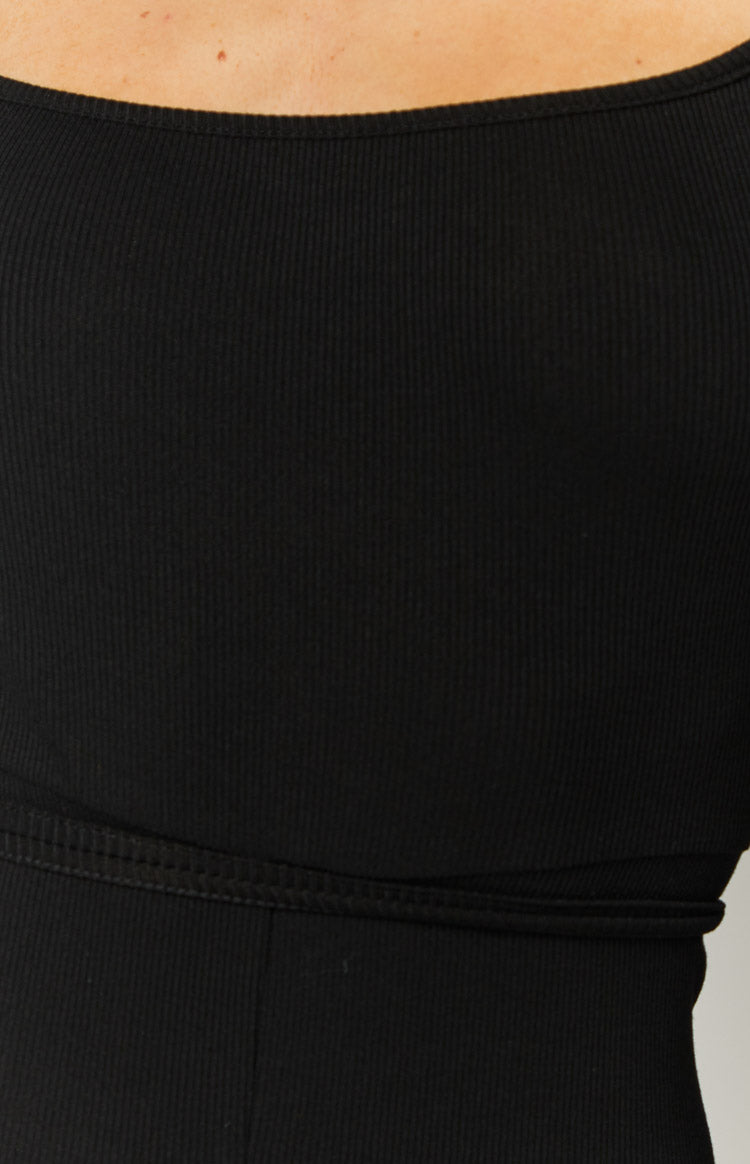 Connali Black Long Sleeve Playsuit Image