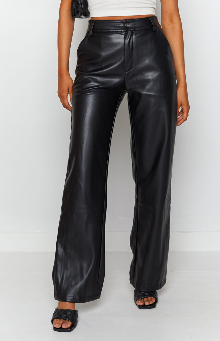 Cool Shade PU Pants Black – Beginning Boutique US