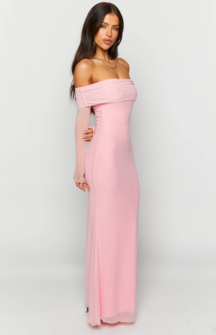 Coraline Pink Long Sleeve Maxi Dress - US 16 | Beginning Boutique exclusive Coraline Pink Long Sleeve Maxi Dress - US 16 | Beginning Boutique exclusive