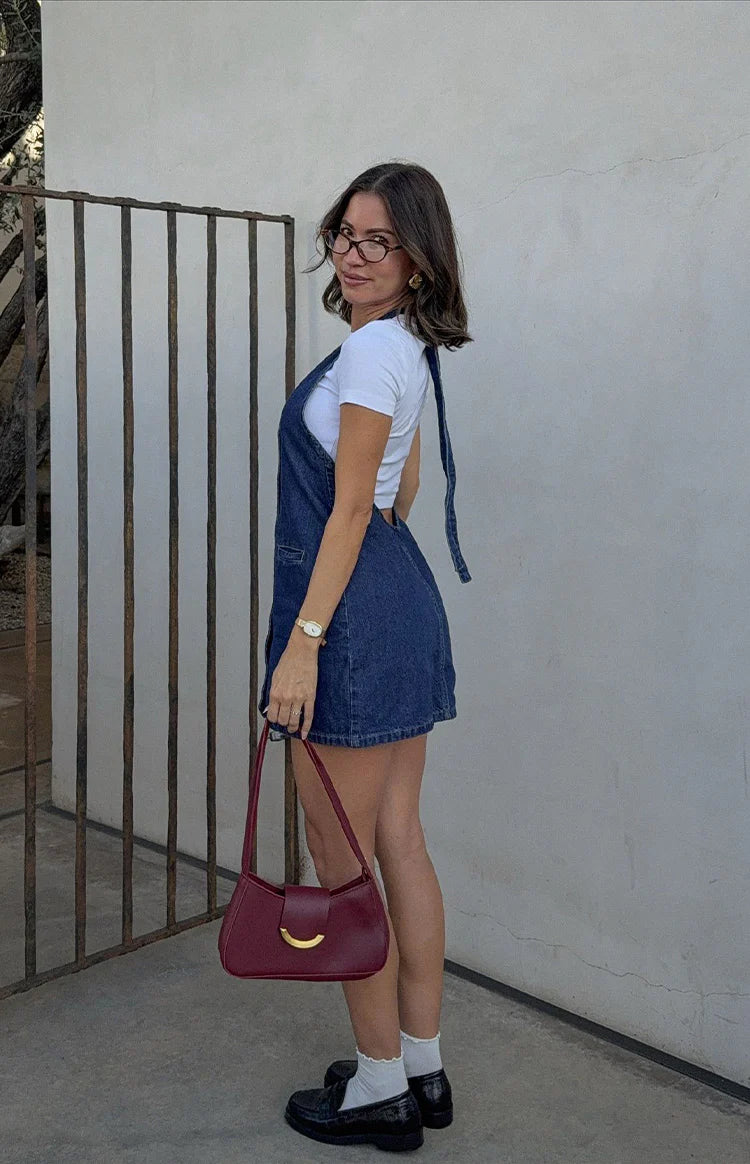 Corbin Denim Halter Neck Mini Dress - 16 | Beginning Boutique Exclusive Corbin Denim Halter Neck Mini Dress - 16 | Beginning Boutique Exclusive