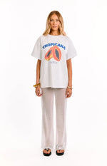 Cordelia White Sequin Wide Leg Pants