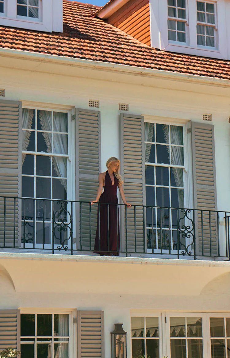 Cosette Burgundy Maxi Dress