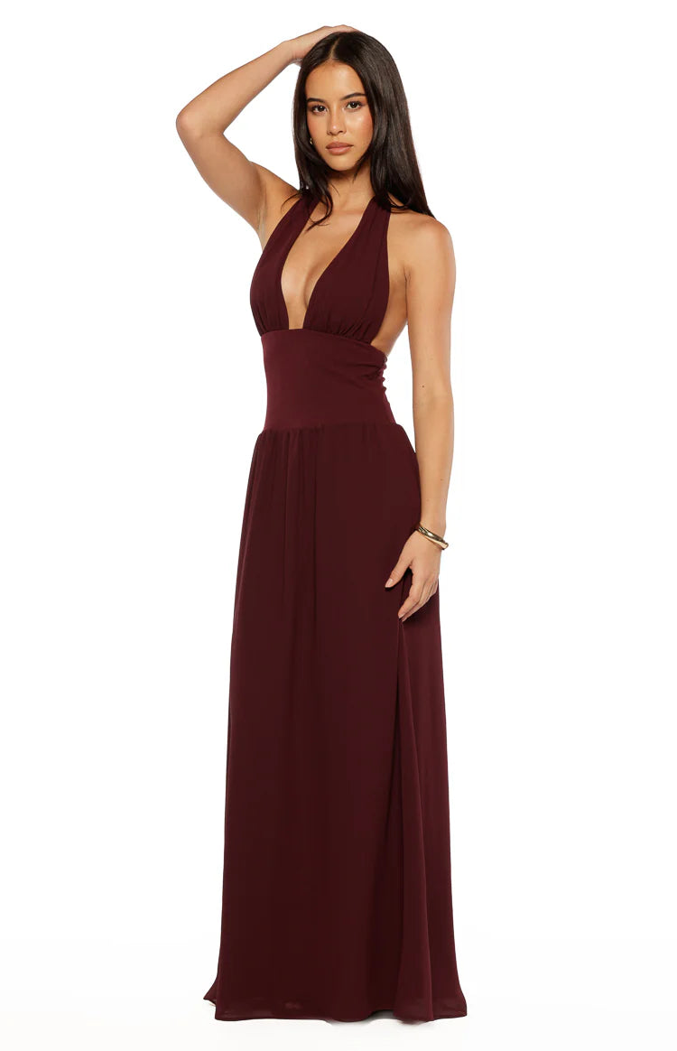 Cosette Burgundy Maxi Dress