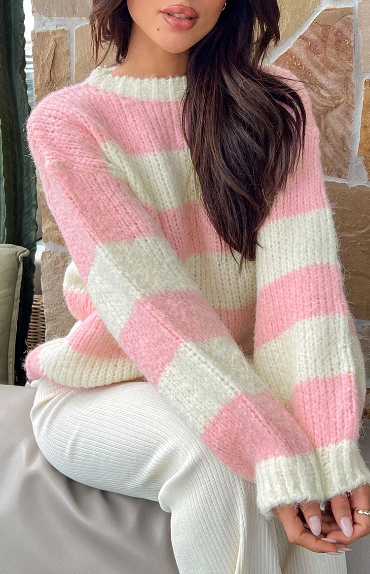 Cotton Candy Pink Stripe Knit Jumper – Beginning Boutique US