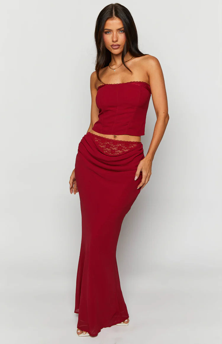 red dress skirt It's a New Day Skirt