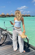 Daisy Blue Striped Tube Top