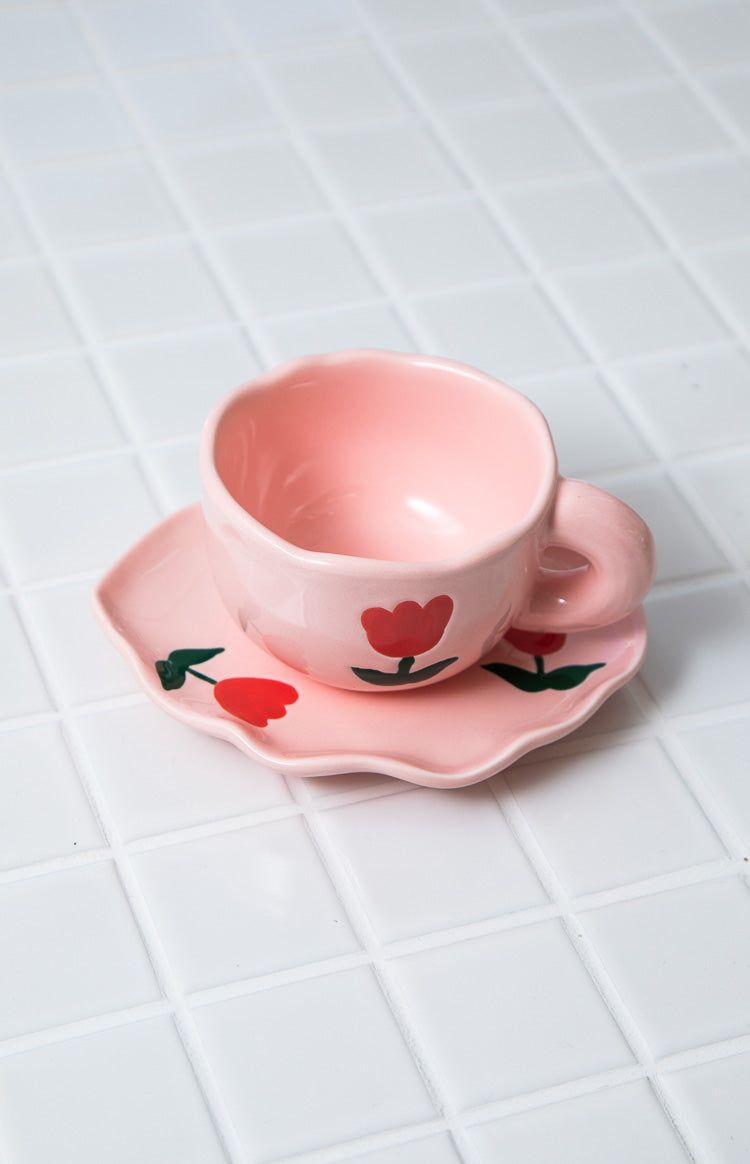 Daisy Pink Floral Mug Set Image