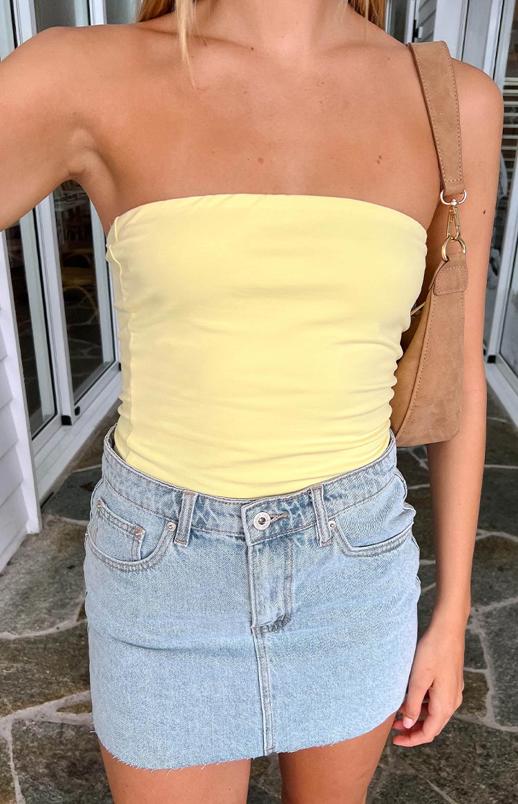 Daisy Yellow Tube Top | Beginning Boutique US