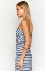 Daisy Navy Stripe Tube Top Image