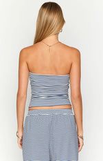 Daisy Navy Stripe Tube Top Image