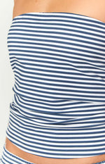 Daisy Navy Stripe Tube Top Image