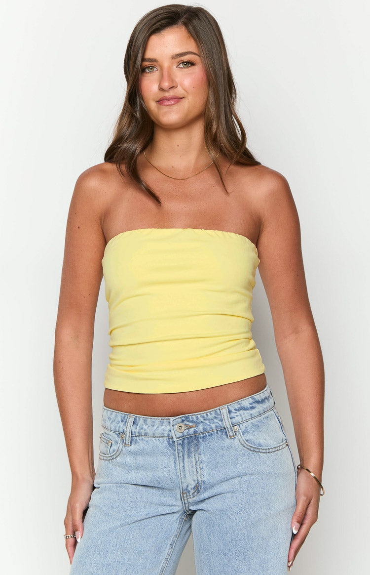 Daisy Yellow Tube Top – Beginning Boutique US