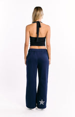 Dania Navy Leopard Star Track Pants Image