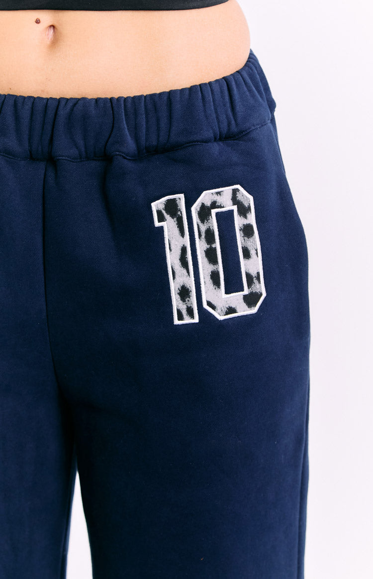 Dania Navy Leopard Star Track Pants Image