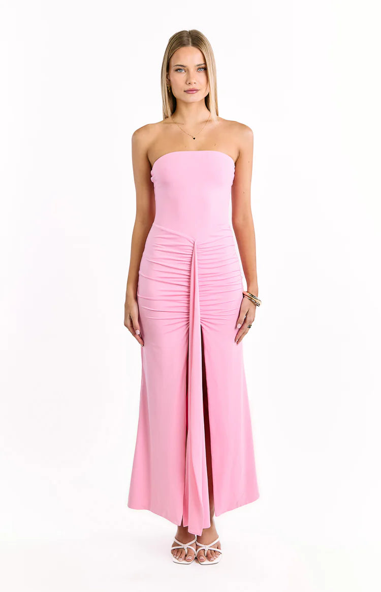 danielle maxi dress Danielle Pink Strapless Maxi Dress - US 6
