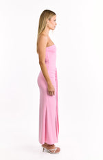 Danielle Pink Strapless Maxi Dress Image