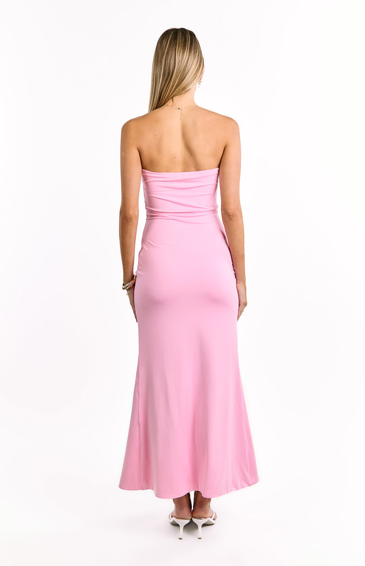 Danielle Pink Strapless Maxi Dress Image