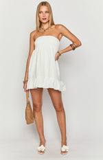 Daria White Strapless Mini Dress Image