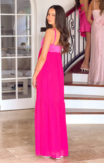 Dekota Hot Pink Contrast Maxi Dress