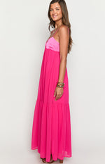 Dekota Hot Pink Contrast Maxi Dress Image