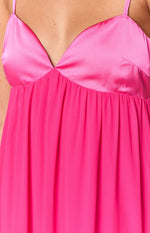 Dekota Hot Pink Contrast Maxi Dress Image