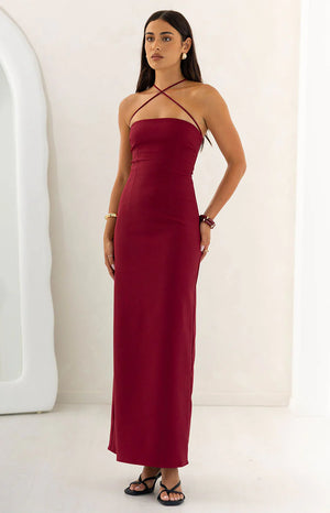 Manhattan Slip Formal Dress Cherry | Beginning Boutique US Manhattan Slip Formal Dress Cherry | Beginning Boutique US