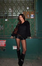 Delvey Black Chunky Knit Sweater