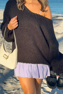 Delvey Black Chunky Knit Sweater