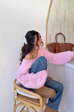 Delvey Light Pink Chunky Knit Sweater