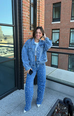 Denim Dazzle Pearl Mid Wash Denim Jacket