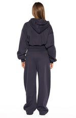 Dora Navy Zip Hoodie Sweater
