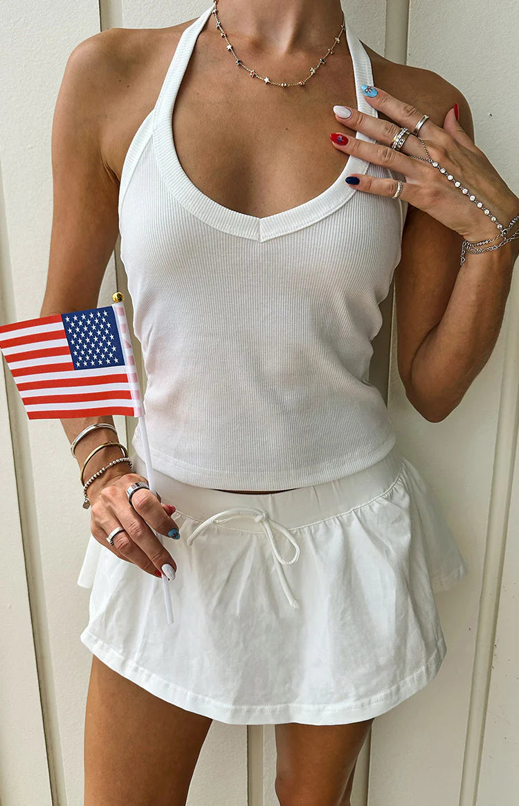 Dulcie White Micro Skort - PRE ORDER