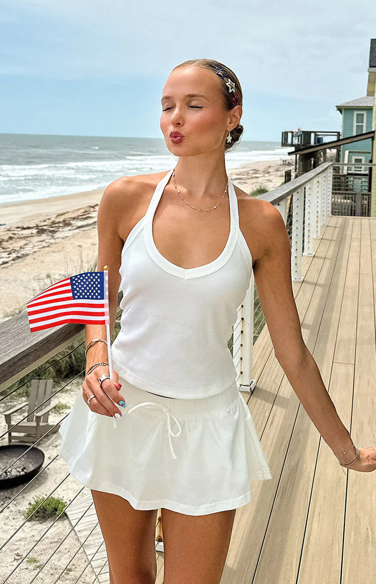 Dulcie White Micro Skort - PRE ORDER
