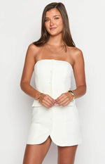 Dianna White Strapless Mini Dress