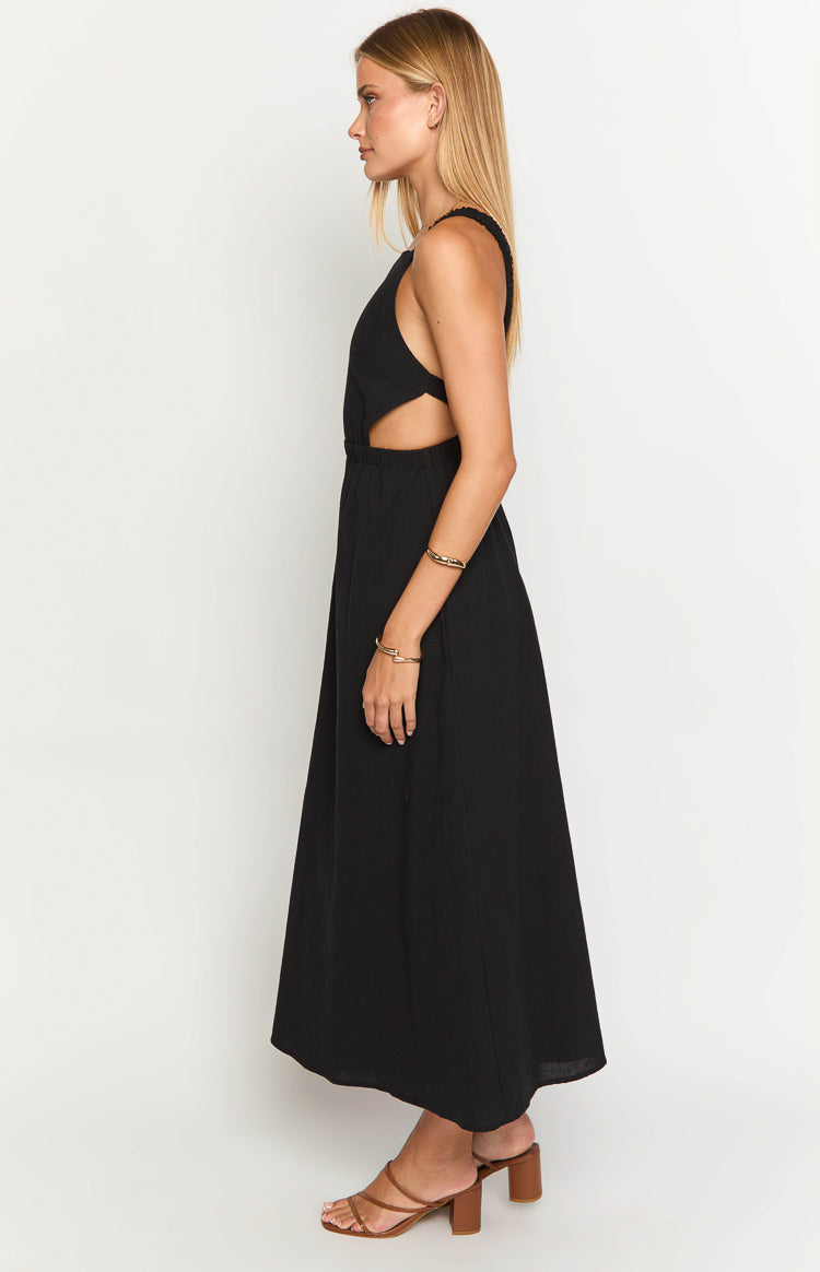 Kensie Black Backless Midi Dress | Beginning Boutique US