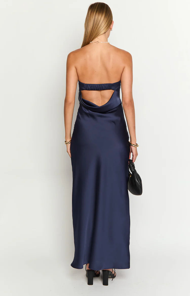 Maiah Navy Maxi Dress - US 14 | Beginning Boutique Exclusive Maiah Navy Maxi Dress - US 14 | Beginning Boutique Exclusive