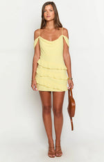 Earle Yellow Mini Dress