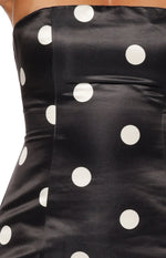 Eden Black Polka Dot Maxi Dress