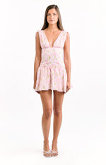 Effie Pink Floral Mini Dress Image
