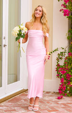 Ella Light Pink Off Shoulder Prom Dress