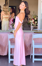 Ella Light Pink Off Shoulder Prom Dress - US 6 | Beginning Boutique Exclusive Ella Light Pink Off Shoulder Prom Dress - US 6 | Beginning Boutique Exclusive